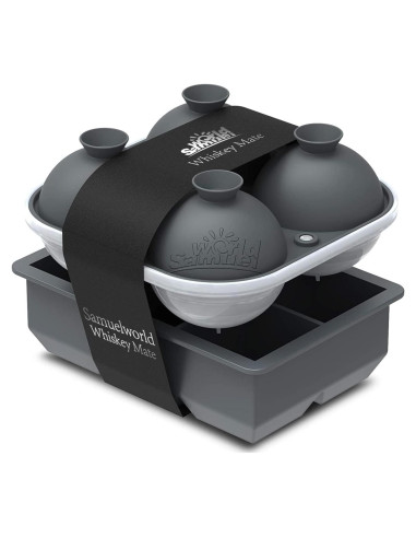 Bandejas de Hielo de Silicona Samuelworld - Combo 4 Esferas y 6 Cubos