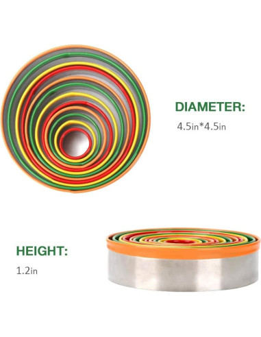 Conjunto de Cortadores de Galletas Redondos Alimat PluS 12 Pzs