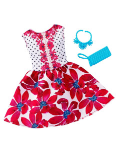 Barbie Modas Look Completo - Vestido Floral Rojo