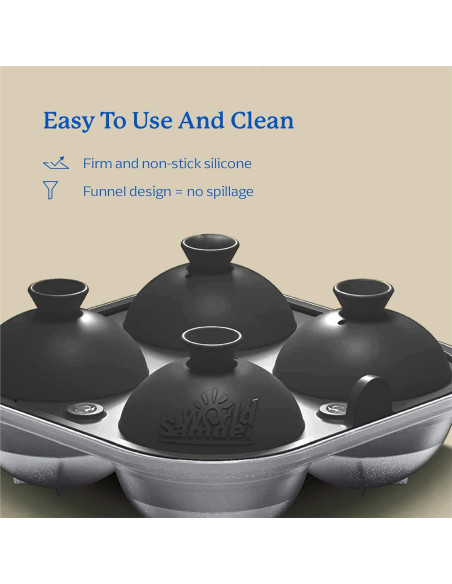 Bandejas de Hielo de Silicona Samuelworld - Combo 4 Esferas y 6 Cubos