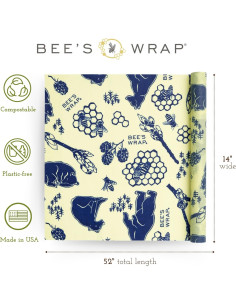 Envoltura de Cera de Abeja Bee's Wrap XXL 35.56x132.08 cm 2