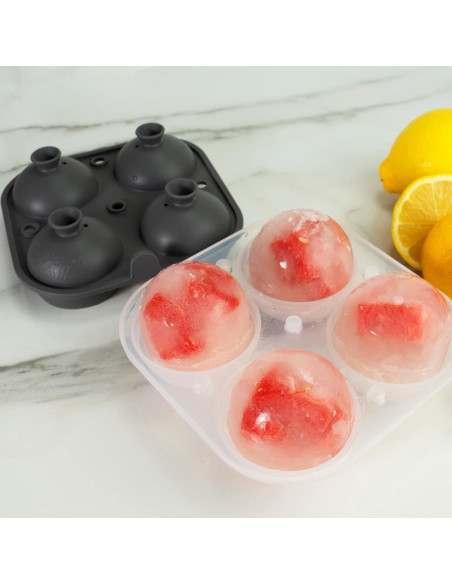 Bandejas de Hielo de Silicona Samuelworld - Combo 4 Esferas y 6 Cubos