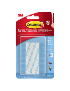 Tiras de recarga Clear Mini Command 17020CLR - 40 unidades