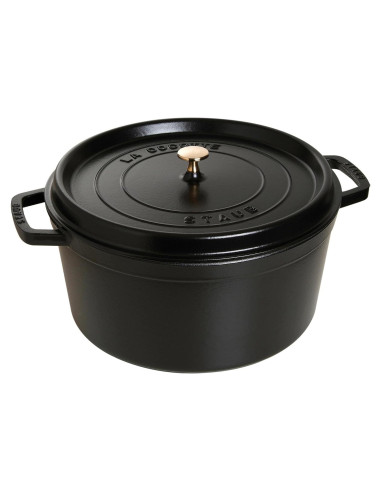 Asador Redondo STAUB de Hierro Fundido 12.6L Negro