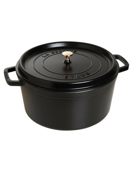 Asador Redondo STAUB de Hierro Fundido 12.6L Negro