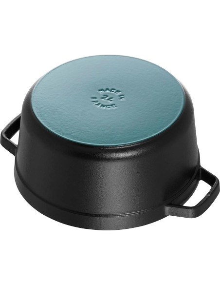 Asador Redondo STAUB de Hierro Fundido 12.6L Negro