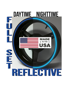 Rayas Reflectantes Azules 3M para Rines de 43 cm - Juego Completo