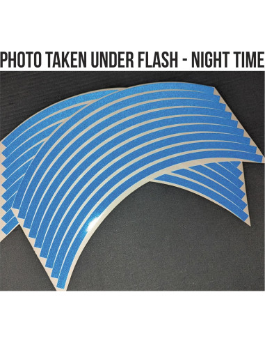 Rayas Reflectantes Azules 3M para Rines de 43 cm - Juego Completo