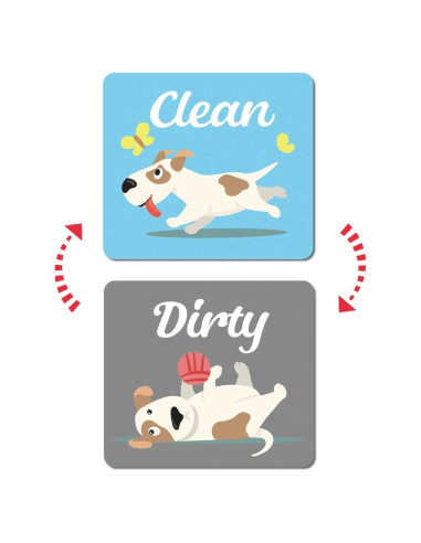 Imán Limpio/Sucio Umtiti 8.89x7.87cm Doble Cara Perro