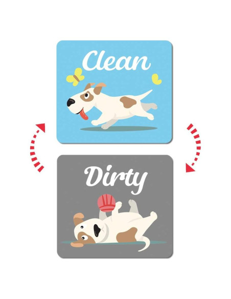 Imán Limpio/Sucio Umtiti 8.89x7.87cm Doble Cara Perro