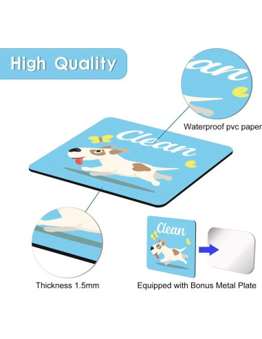Imán Limpio/Sucio Umtiti 8.89x7.87cm Doble Cara Perro