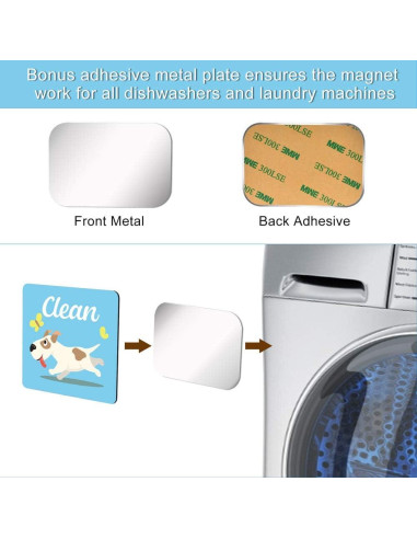 Imán Limpio/Sucio Umtiti 8.89x7.87cm Doble Cara Perro