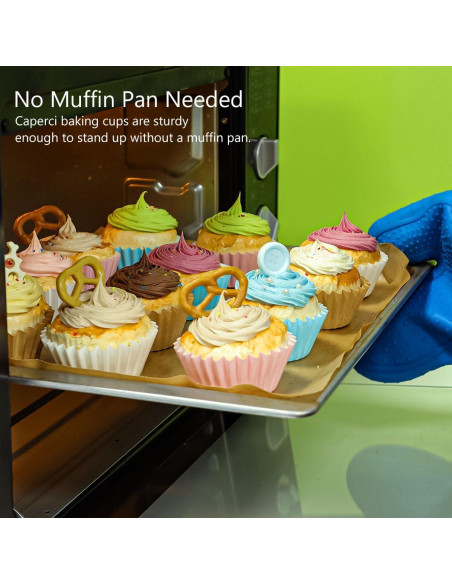 Forros de Cupcake Caperci Blancos 150 Cuentas Resistentes