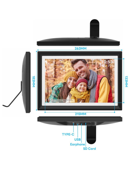 Marco de Fotos Digital REUMAR 10.1" WiFi 32GB Pantalla IPS Marco de Fotos Digital REUMAR 10.1" WiFi 32GB Pantalla IPS