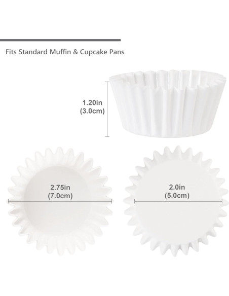 Forros de Cupcake Caperci Blancos 150 Cuentas Resistentes
