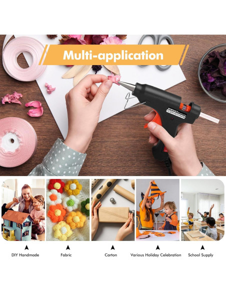 Kit de Pistola de Pegamento Caliente BXBXOLT 20W con 32 Barras 7mm