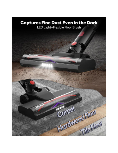 Aspiradora Inalámbrica XenonLab SM805B Roja 40 min 45KPA