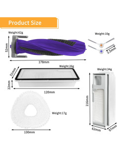 Kit de Repuestos ECOMAID para Aspiradora Narwal Freo X Ultra - 16 Piezas 2