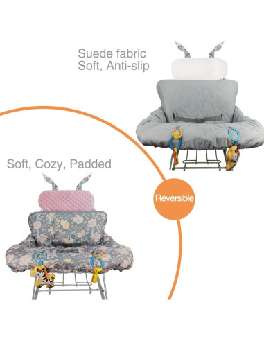 Cubierta de carrito de compras ICOPUCA 2 en 1 con cojín extra