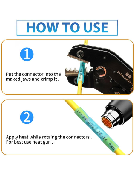 Conectores Termorretráctiles Oiojuct 80 Pcs para Cableado Marino