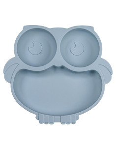 Plato de Silicona IDVVSSX para Bebés 20.1x18cm Azul