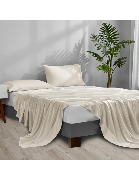 Sábanas Refrigerantes ACCURATEX Individual 100% Viscosa Beige Sábanas Refrigerantes ACCURATEX Individual 100% Viscosa Beige