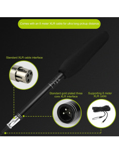 Micrófono de Condensador XLR Profesional Genérico Tipo Escopeta 2