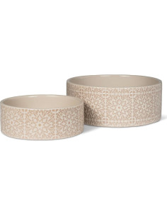 Cuenco para mascotas cerámica Fringe Studio Sevilla Tile Sand 1.5 tazas 2