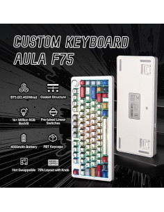 Teclado Mecánico Inalámbrico AULA F75 RGB 81 Teclas 2