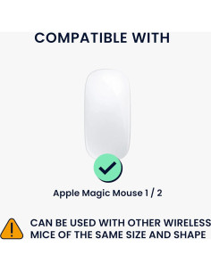 Funda Protectora kwmobile para Ratón Apple Magic Mouse 1/2 - Neopreno Azul Vintage 2