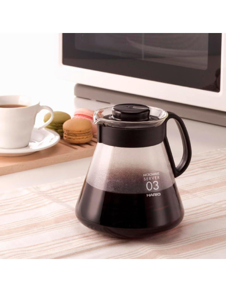 Cafetera Hario V60 Cristal 800ml Vertido Negro