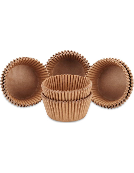 Forros de Cupcake Jumbo GiFBERA 200 Unidades Papel Natural