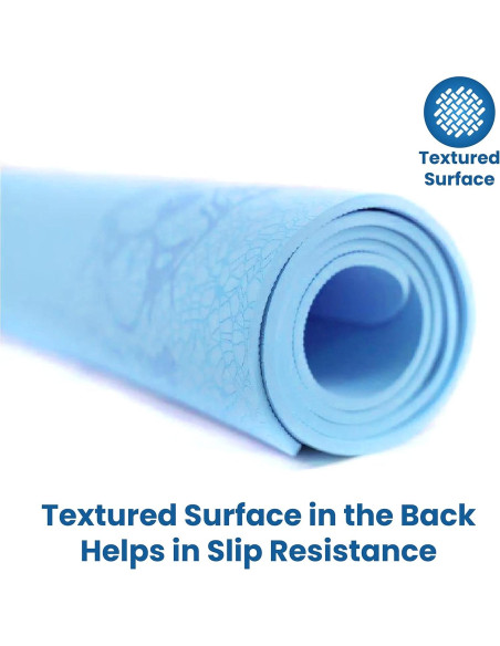 Esterilla de Yoga Koa TPE Antideslizante 1.83m Azul 8mm