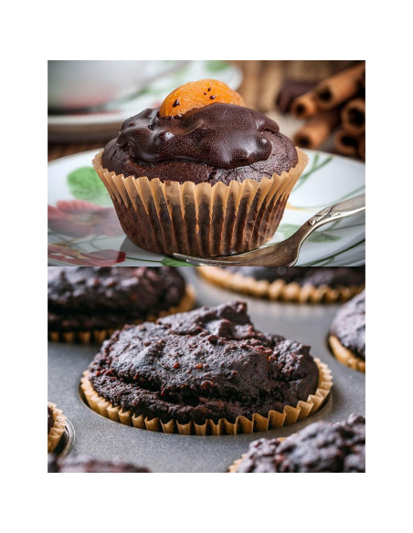 Forros de Cupcake Jumbo GiFBERA 200 Unidades Papel Natural