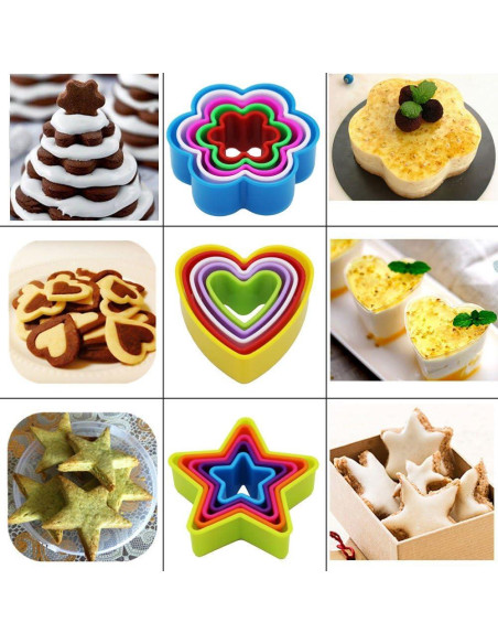 Juego de Cortadores de Galletas SOOKOO 32 Piezas Multicolor