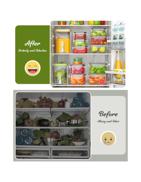 Juego de Contenedores de Alimentos Canfanni 40 Piezas Sin BPA Juego de Contenedores de Alimentos Canfanni 40 Piezas Sin BPA