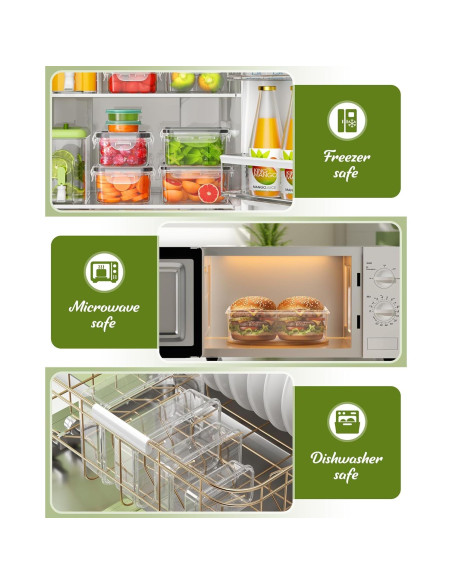 Juego de Contenedores de Alimentos Canfanni 40 Piezas Sin BPA Juego de Contenedores de Alimentos Canfanni 40 Piezas Sin BPA