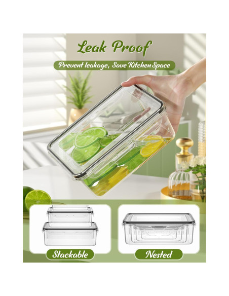 Juego de Contenedores de Alimentos Canfanni 40 Piezas Sin BPA Juego de Contenedores de Alimentos Canfanni 40 Piezas Sin BPA