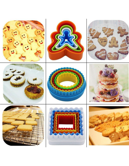 Juego de Cortadores de Galletas SOOKOO 32 Piezas Multicolor