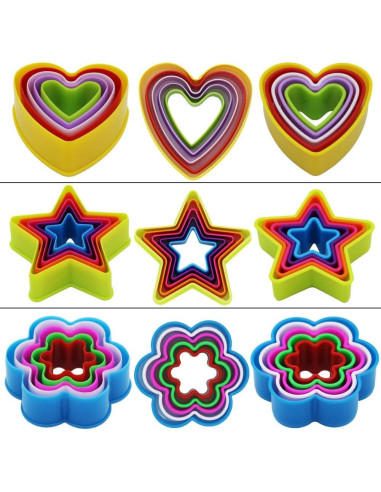 Juego de Cortadores de Galletas SOOKOO 32 Piezas Multicolor