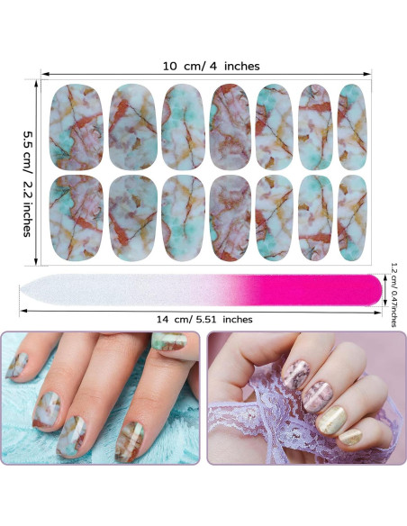 Stickers de Uñas Autoadhesivos Maitys 336 Piezas Estilo Retro