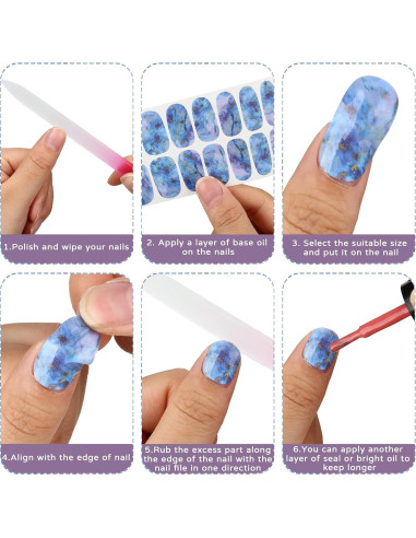 Stickers de Uñas Autoadhesivos Maitys 336 Piezas Estilo Retro