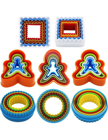 Juego de Cortadores de Galletas SOOKOO 32 Piezas Multicolor