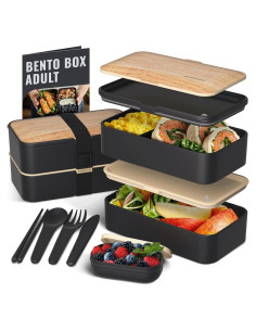 Caja Bento Premium Bentoheaven 1200 ml Apta Microondas y Lavavajillas