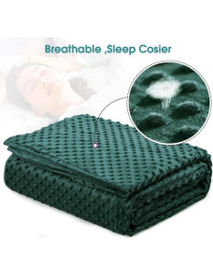 Funda de Edredón con Peso Acdyion 48x72 cm Verde Suave Minky 2