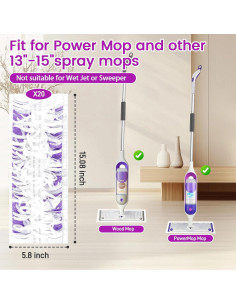 20 Almohadillas Desechables para Trapeador Eléctrico PoTiCota 2