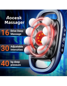 Pistola de Masaje Aocesk 16 Cabezas Tejido Profundo Silenciosa 2