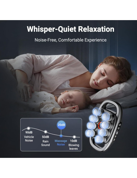 Pistola de Masaje Aocesk 16 Cabezas Tejido Profundo Silenciosa