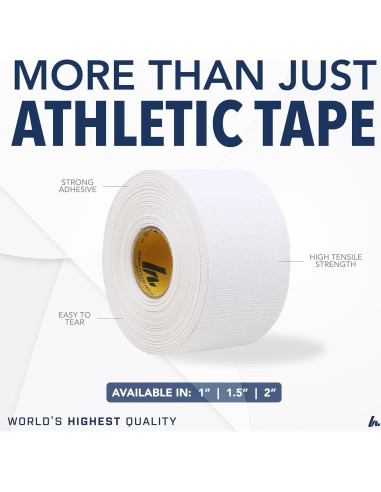 Cinta Atlética Howies 3.8cm x 13.7m Profesional Blanca
