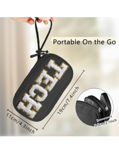 Estuche Organizador de Electrónica COSHAYSOO Negro 19x11x5.5cm 2